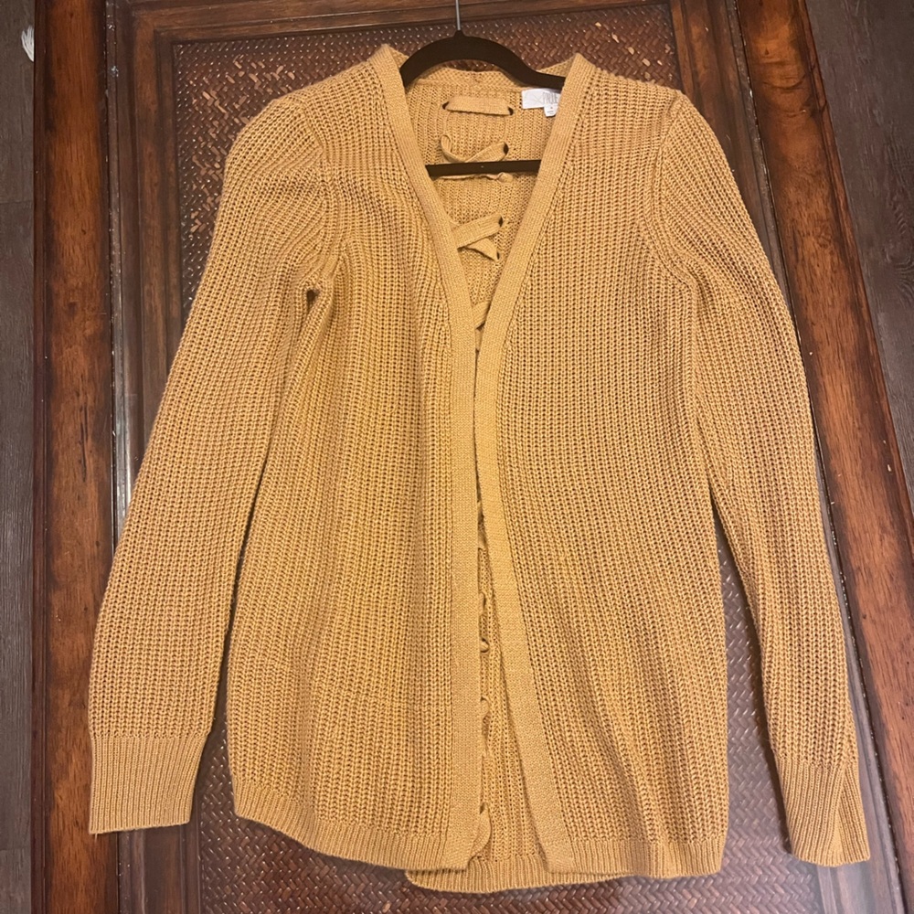 Women's Mustard Cardigan Sweater